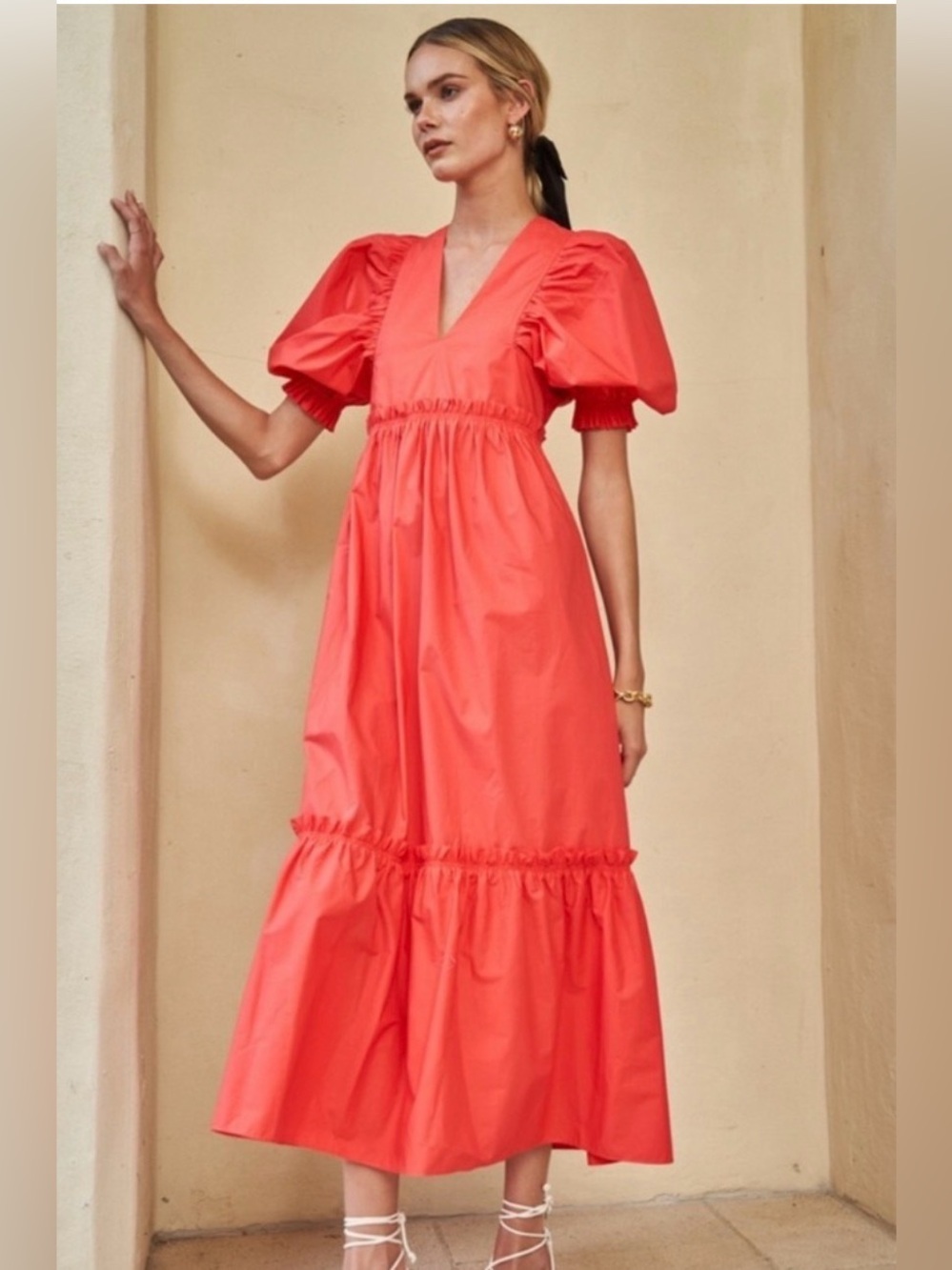 HUNTER BELL Palmer Dress in Cherry Red